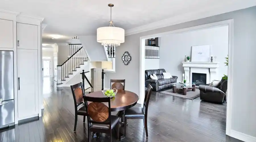 Spacious eat in area with walk out to gorgeous deck